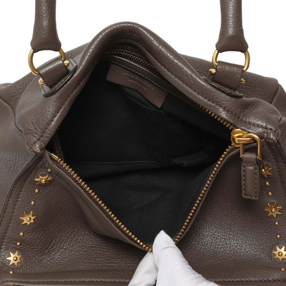 Givenchy Brown Sugar Goatskin Studded Midnight Stars Small Pandora Handbags Givenchy