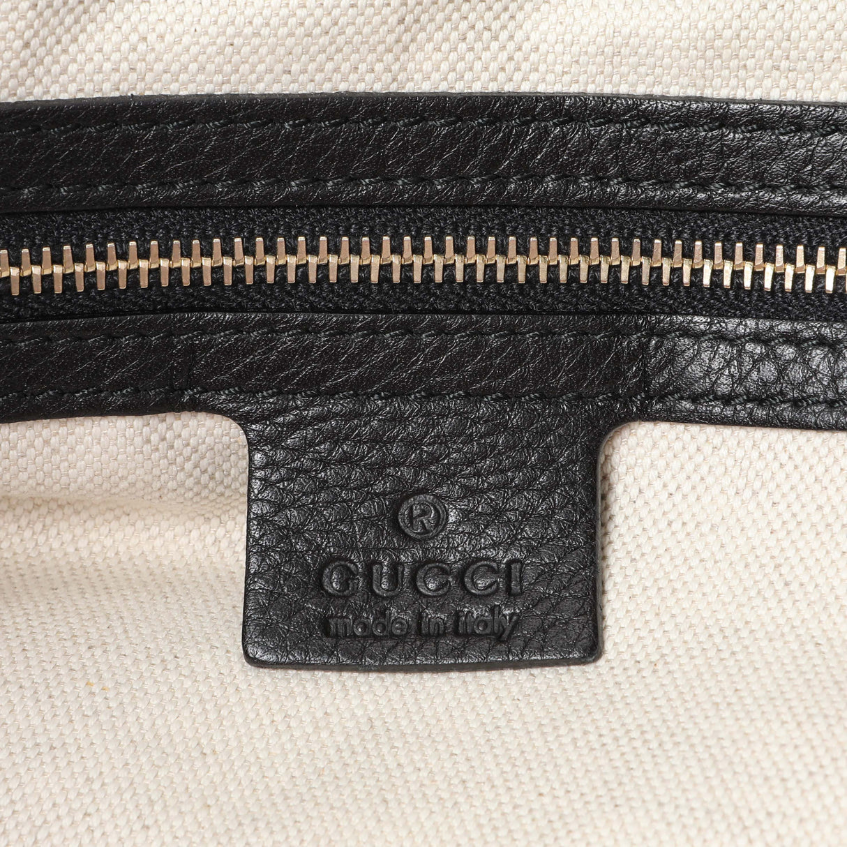 Gucci Black Grained Calfskin Medium Web Hobo