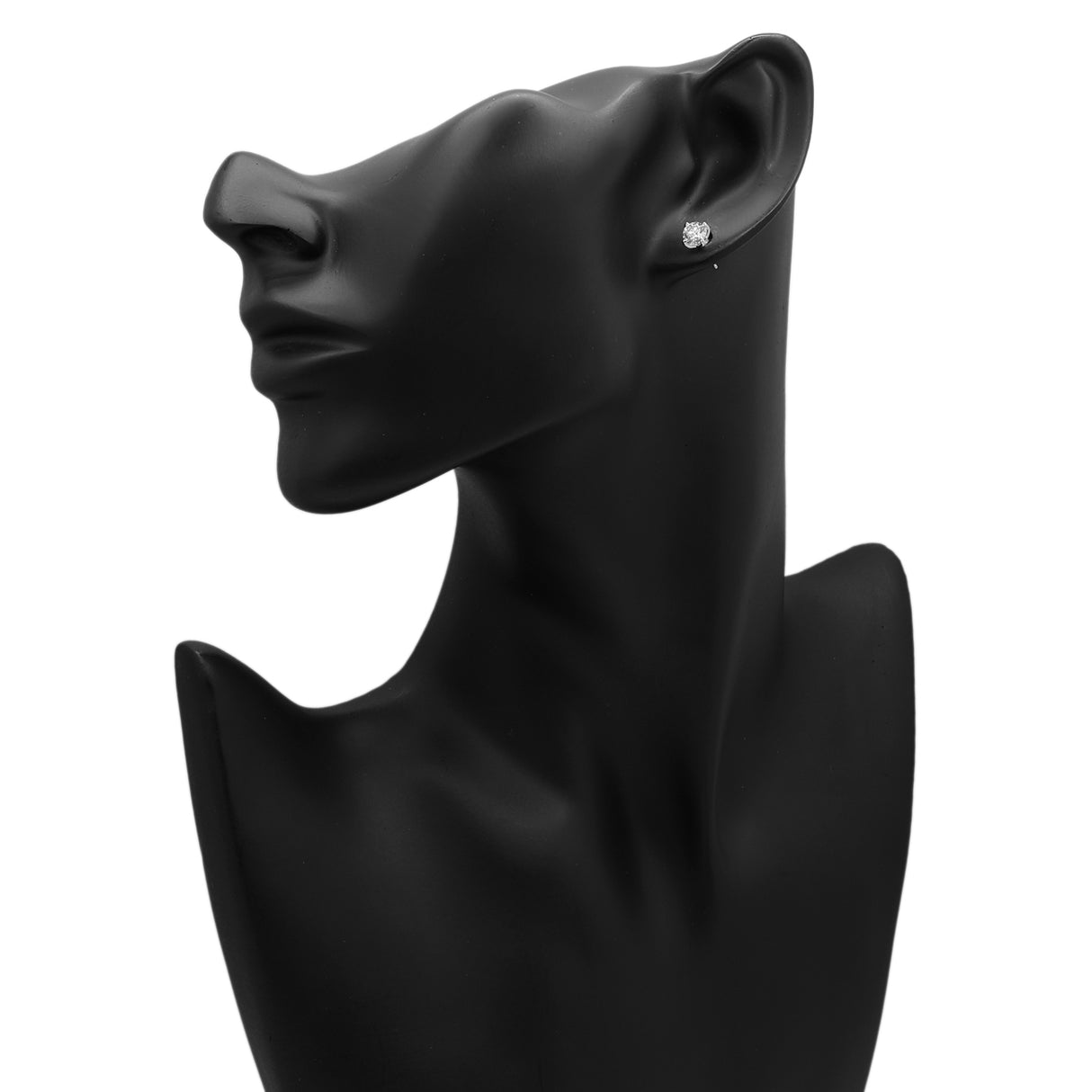 18K White Gold 1.00 Carat Diamond Stud Earrings Fine Jewellery Modaselle