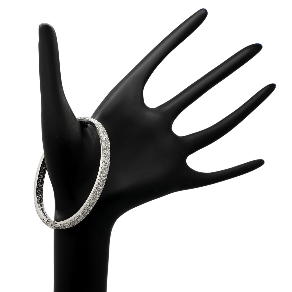 14K White Gold 5.32 Carat Diamond Bangle Fine Jewellery Modaselle