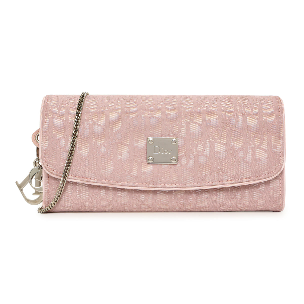 Christian Dior Pink Monogram Chain Wallet Handbags Christian Dior