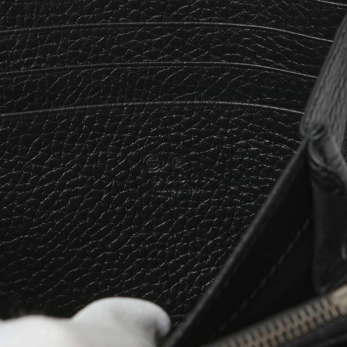 Gucci Black Calfskin GG Marmont Chain Wallet Handbags Gucci