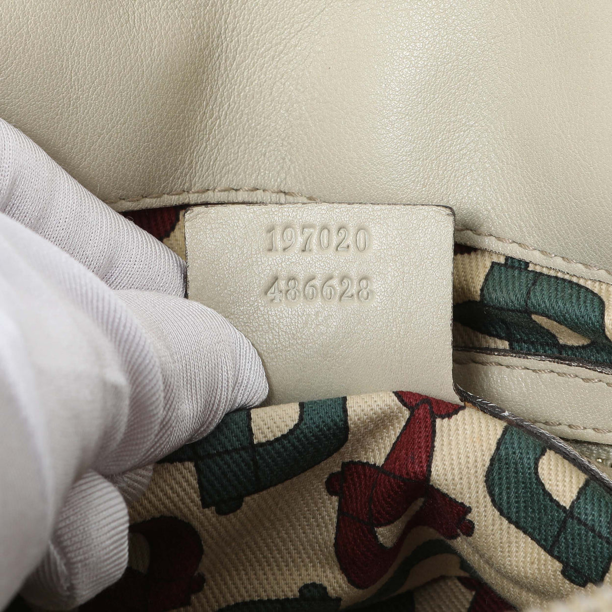 Gucci Guccissima Cream Hysteria Handbag Handbags Gucci