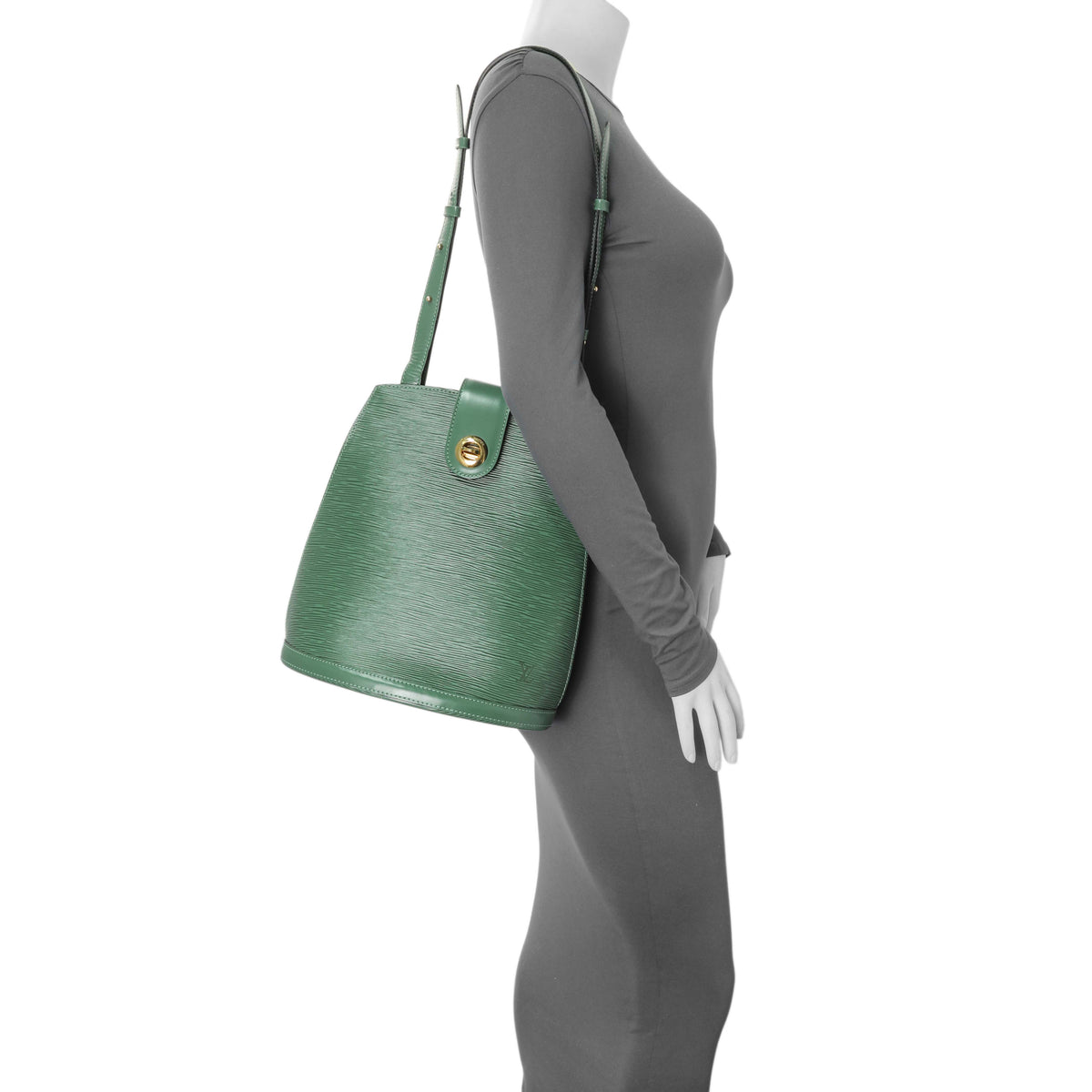 Louis Vuitton Green Epi Cluny Handbags Louis Vuitton