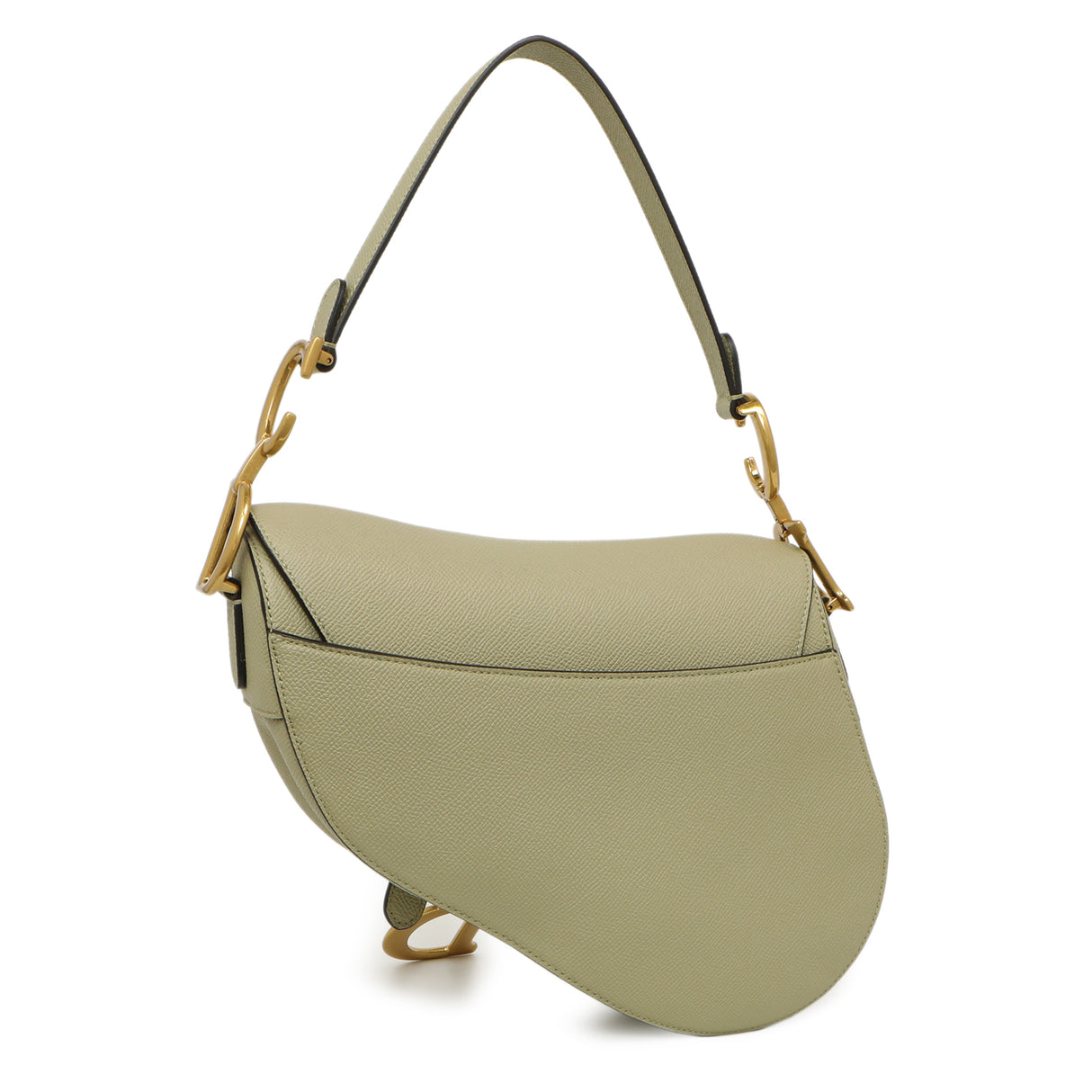 Christian Dior Ethereal Green Grained Calfskin Saddle Bag Handbags Christian Dior