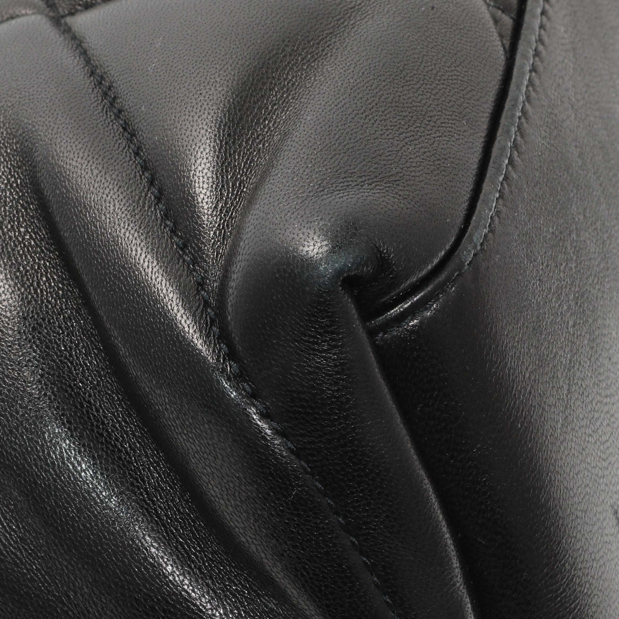 Saint Laurent Black Lambskin Small Loulou Puffer