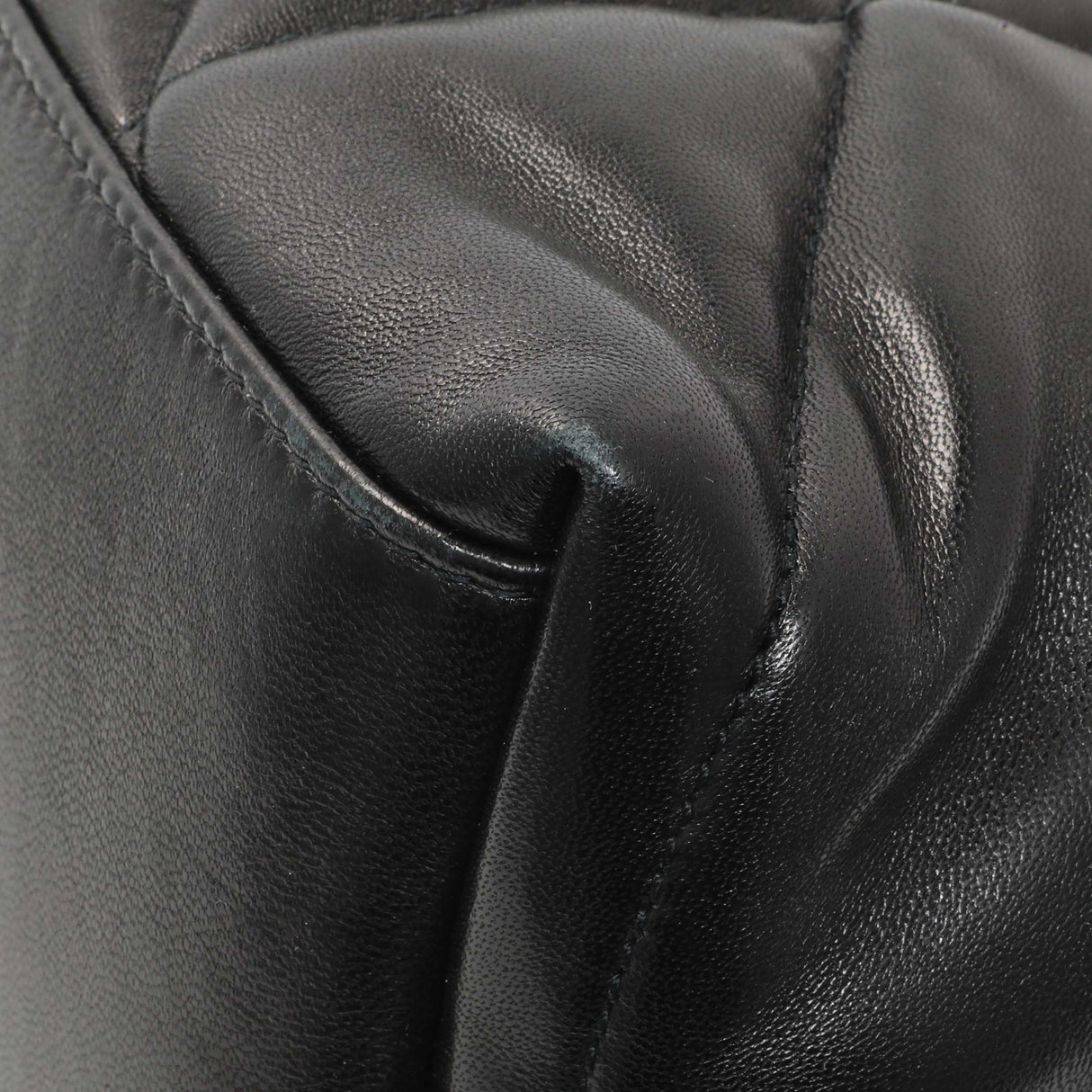 Saint Laurent Black Lambskin Small Loulou Puffer