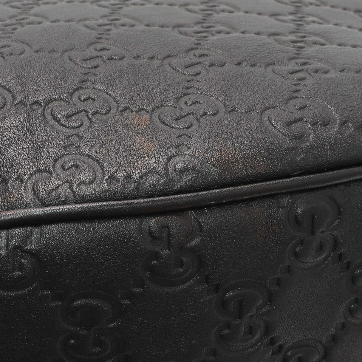 Gucci Black Guccissima Twins Hobo Medium