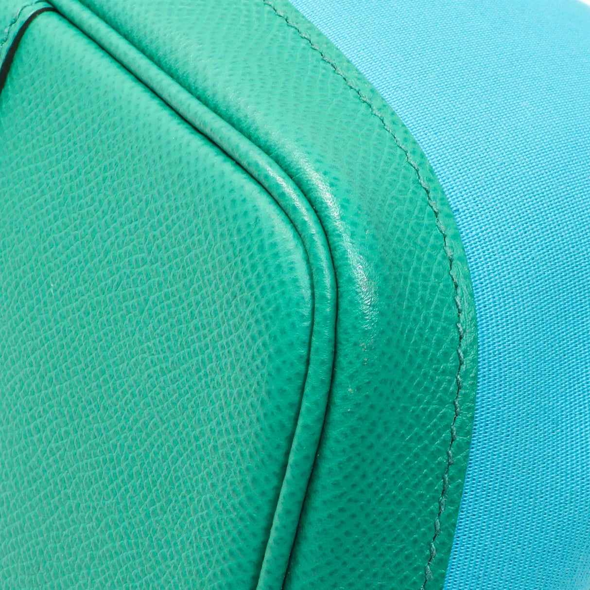 Hermes Bleu Azteque Menthe Toile Officier Epsom Garden Party 30 TPM