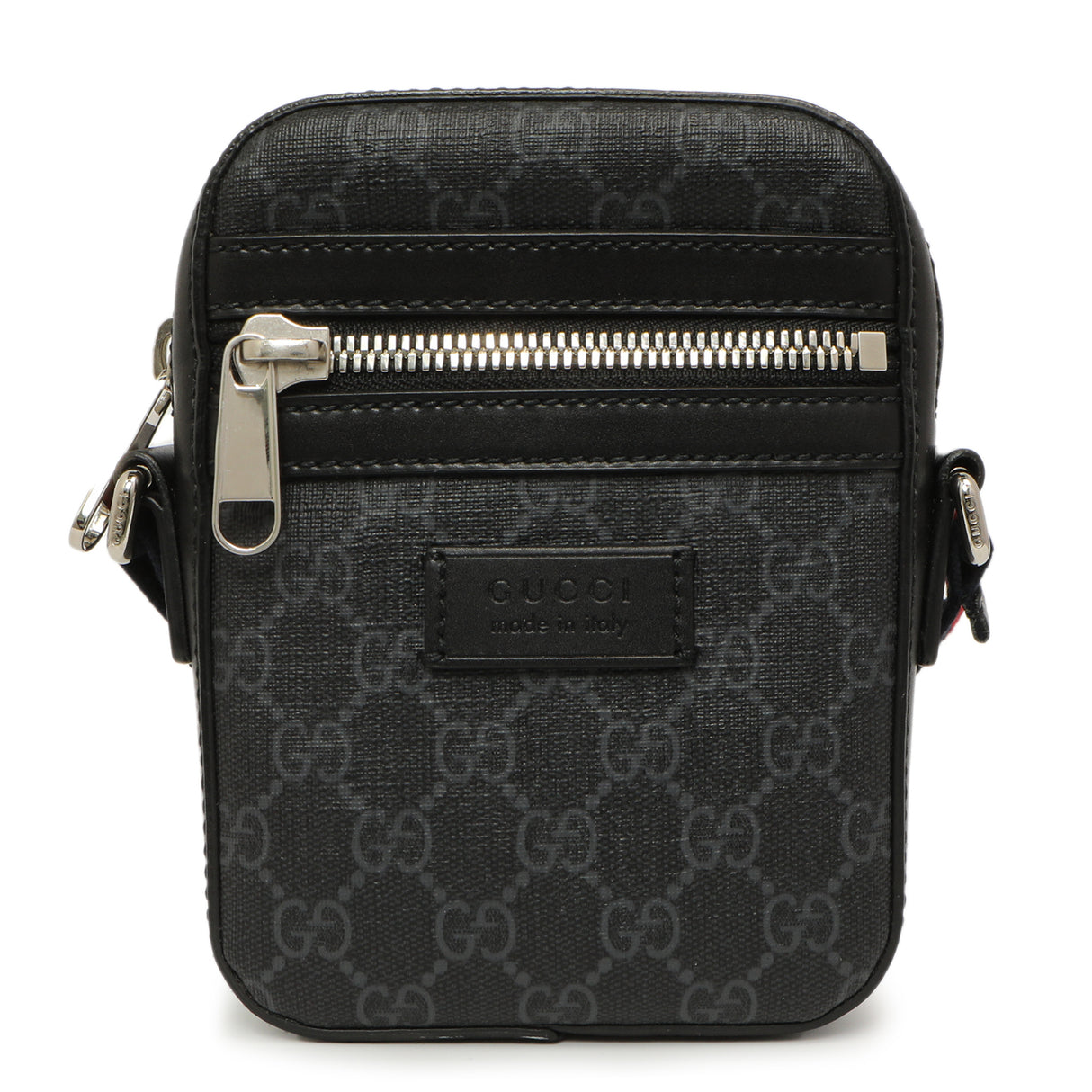 Gucci Black GG Supreme Monogram Mini Messenger Handbags Gucci