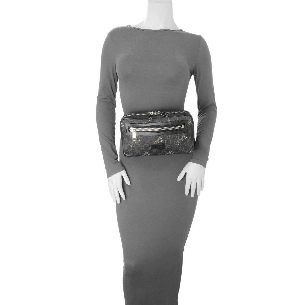 Gucci Black GG Supreme Tigers Belt Bag Handbags Gucci