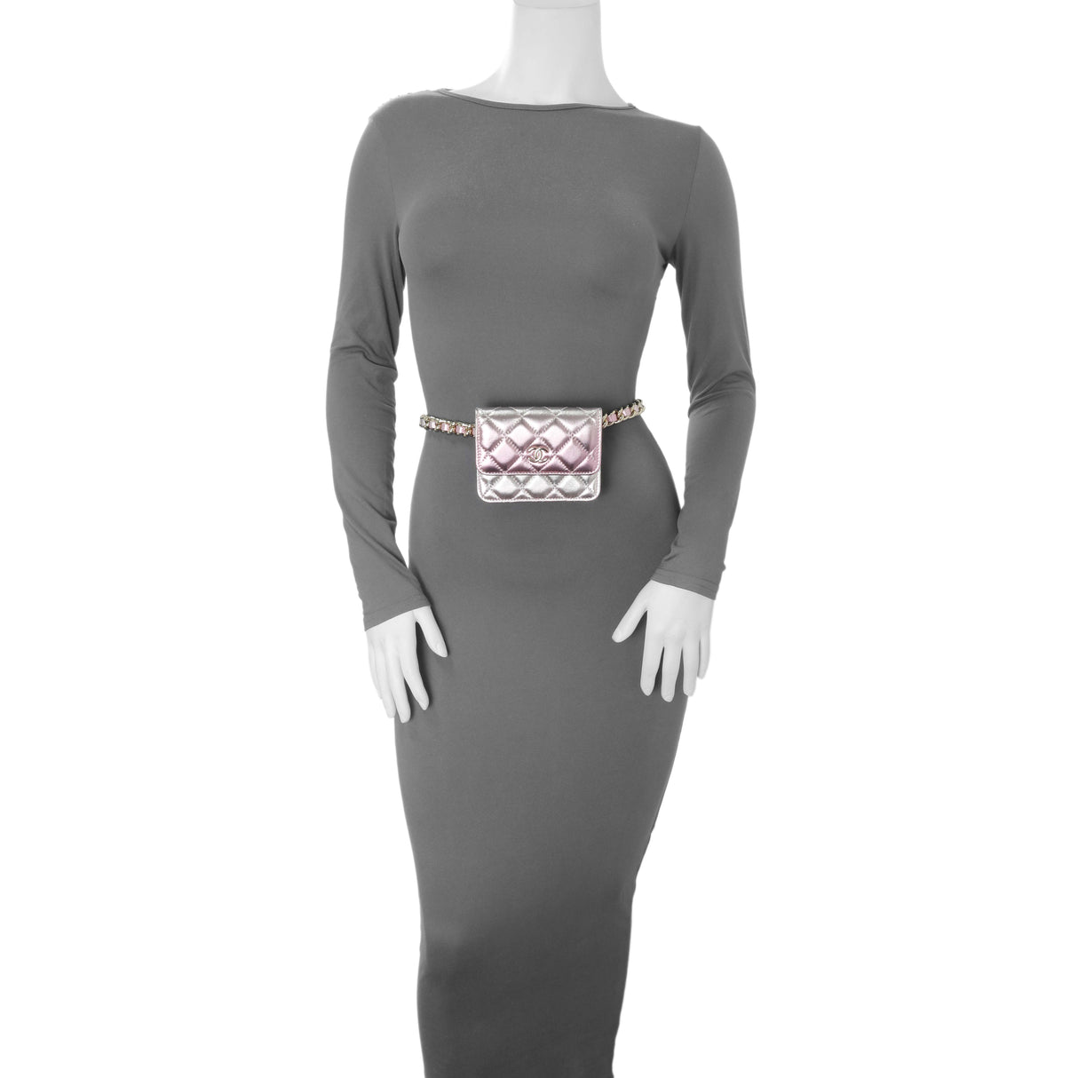 Chanel Pink Gradient Iridescent Lambskin Quilted Waist Bag Handbags Chanel