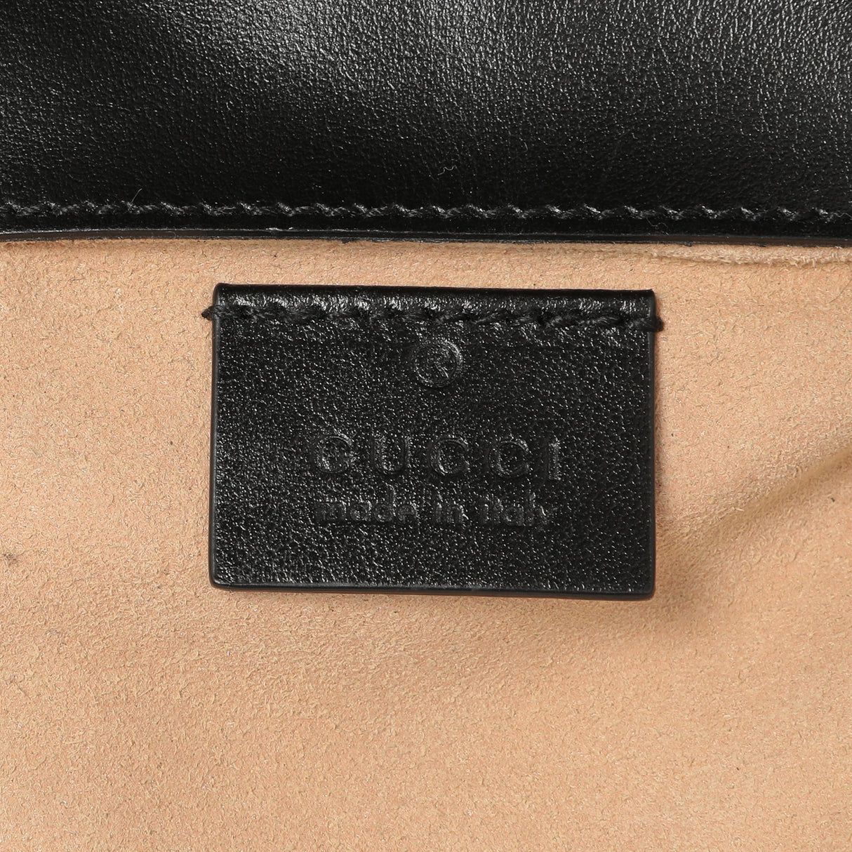 Gucci Black Calfskin Matelasse Super Mini GG Marmont Handbags Gucci