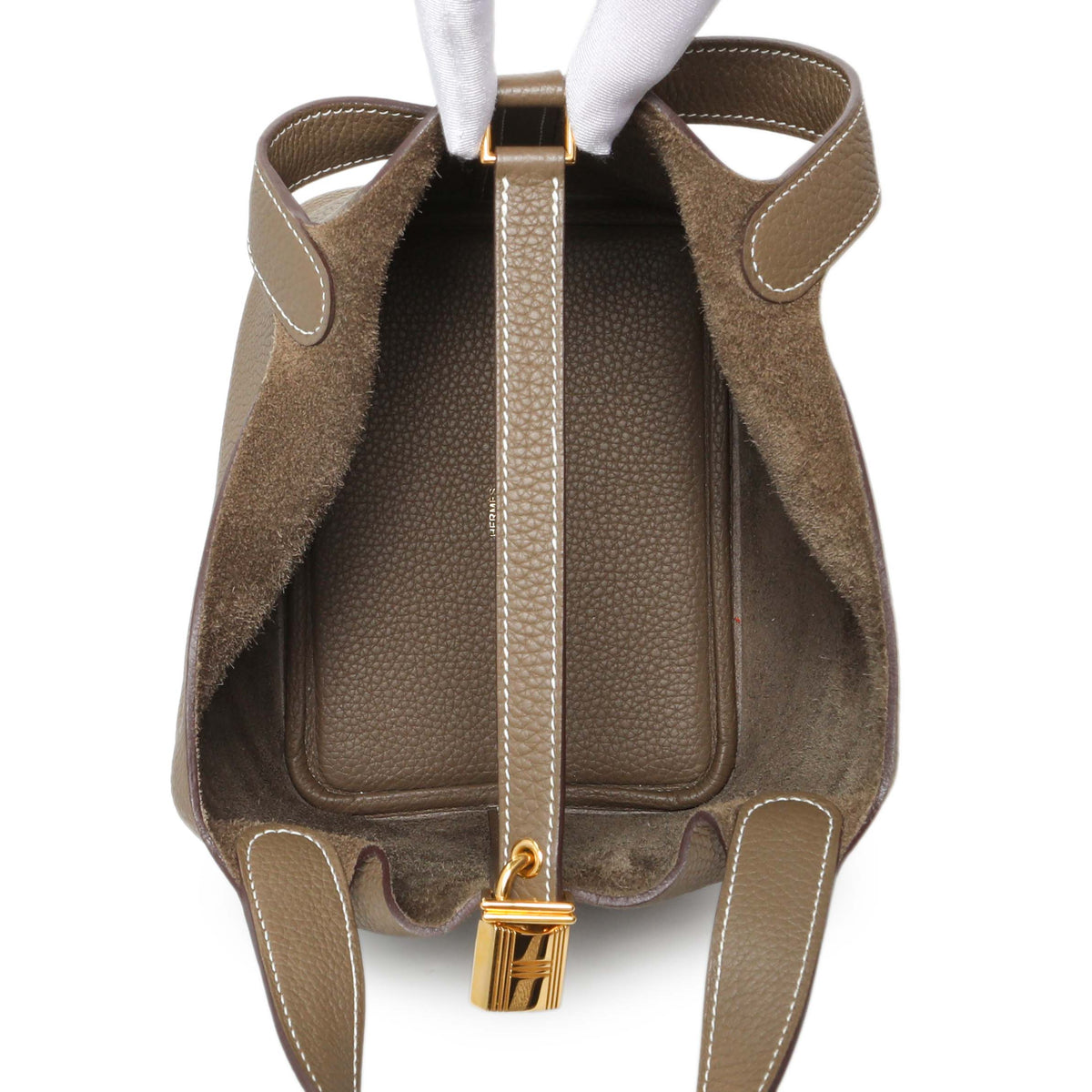 - 6 items Sun Oct 18 ⬆️ - Hermes Etoupe Taurillon Clemence Picotin Lock 18 Handbags Hermes