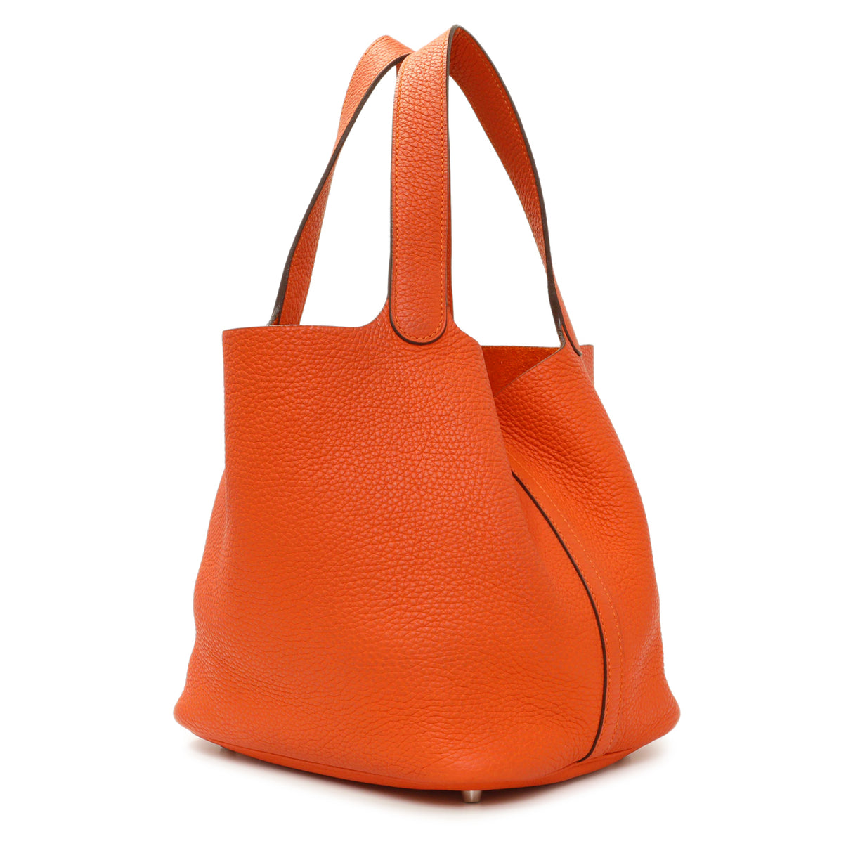 Hermes Orange Clemence Picotin Lock 22 Handbags Hermes