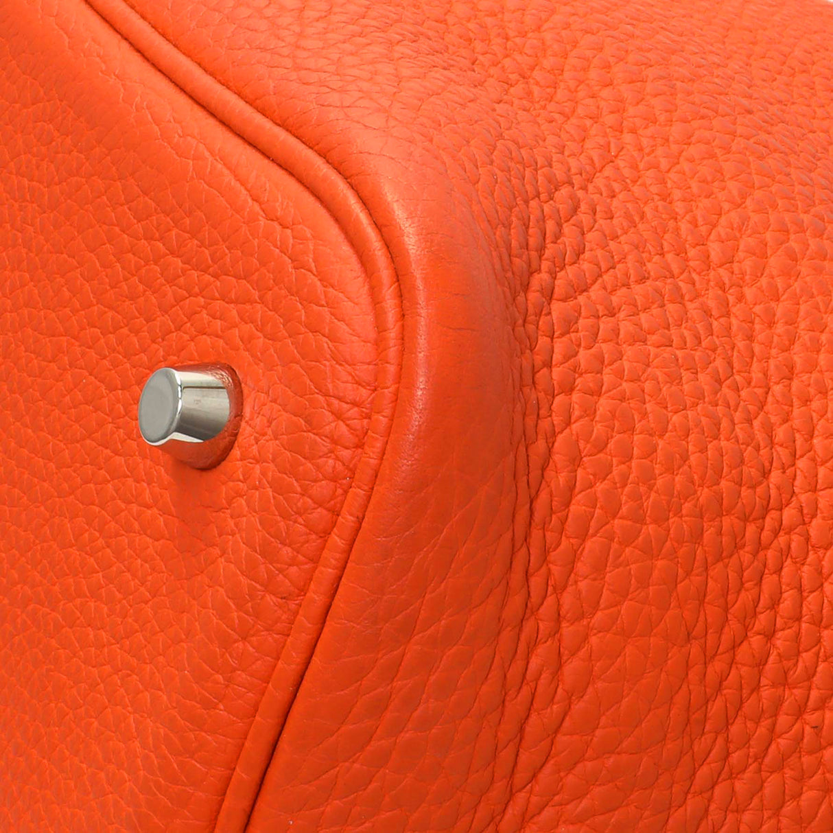 Hermes Orange Clemence Picotin Lock 22 Handbags Hermes