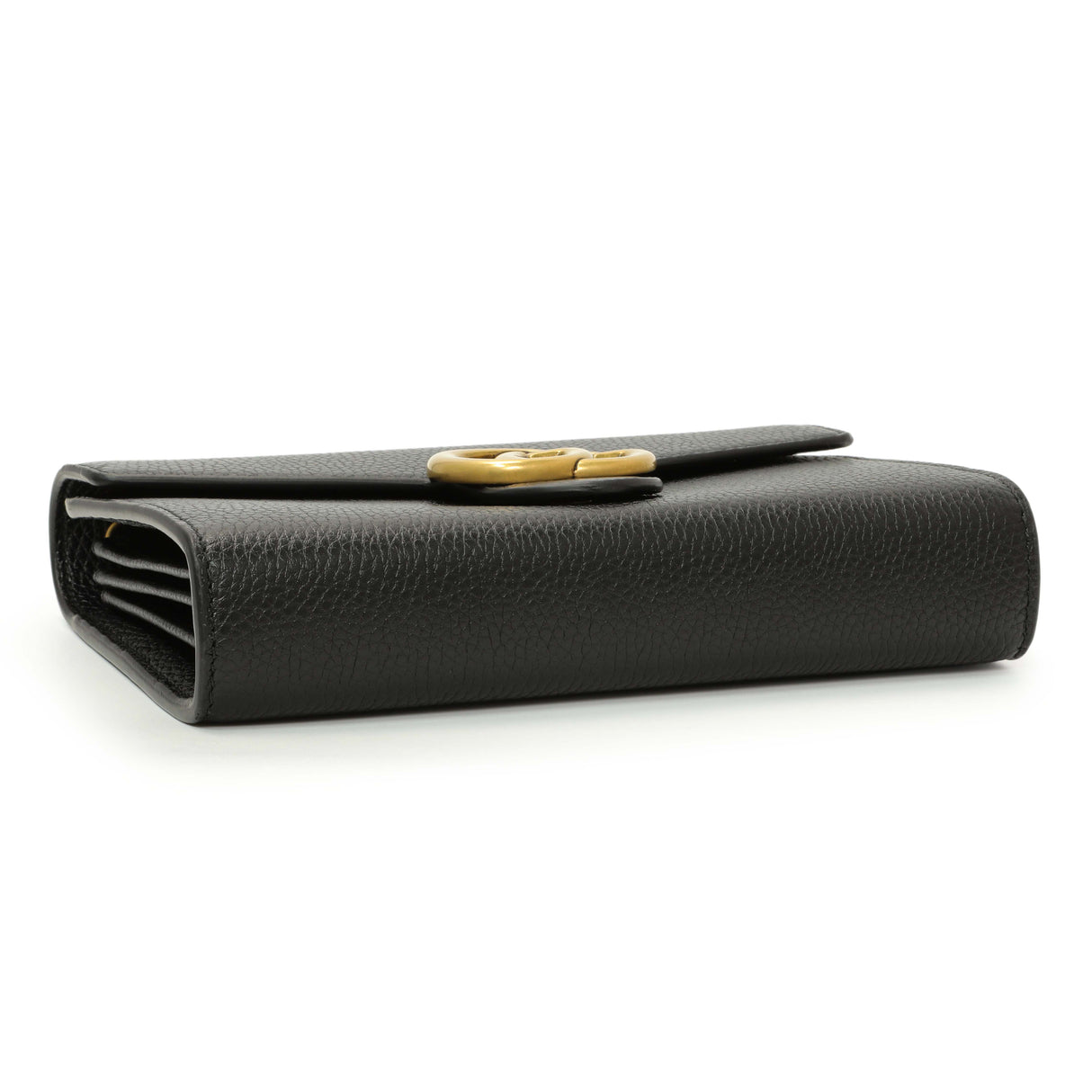 Gucci Black Calfskin GG Marmont Chain Wallet Handbags Gucci