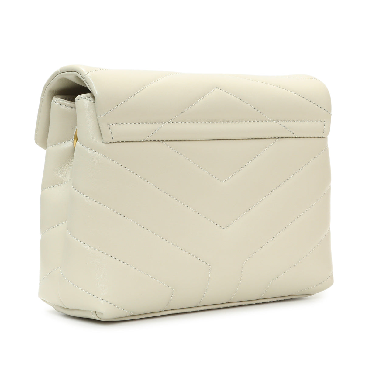Saint Laurent Ivory Calfskin Monogram Toy Loulou Crossbody Handbags Saint Laurent