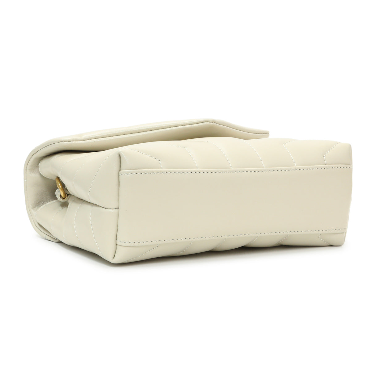 Saint Laurent Ivory Calfskin Monogram Toy Loulou Crossbody Handbags Saint Laurent