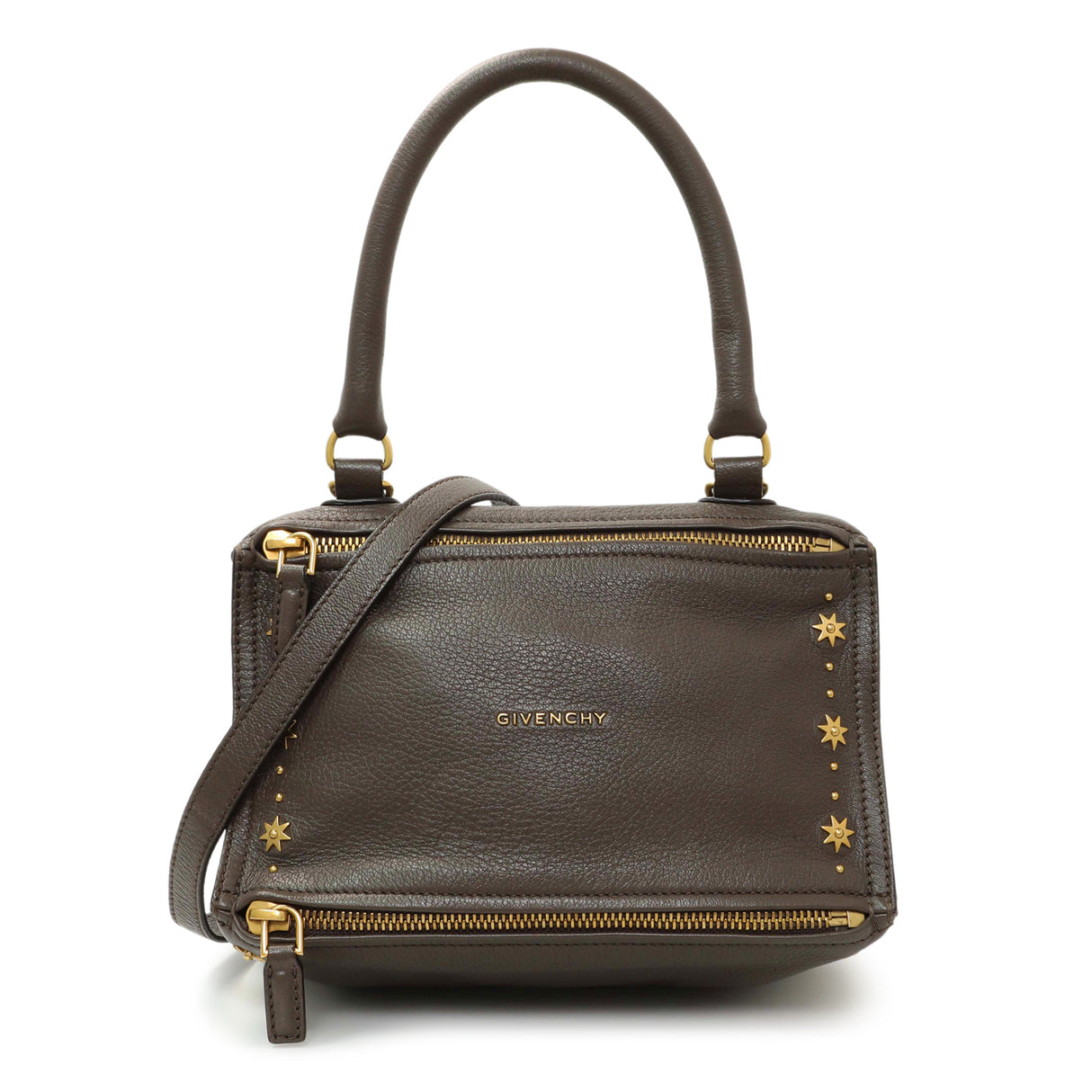 Givenchy Brown Sugar Goatskin Studded Midnight Stars Small Pandora Handbags Givenchy