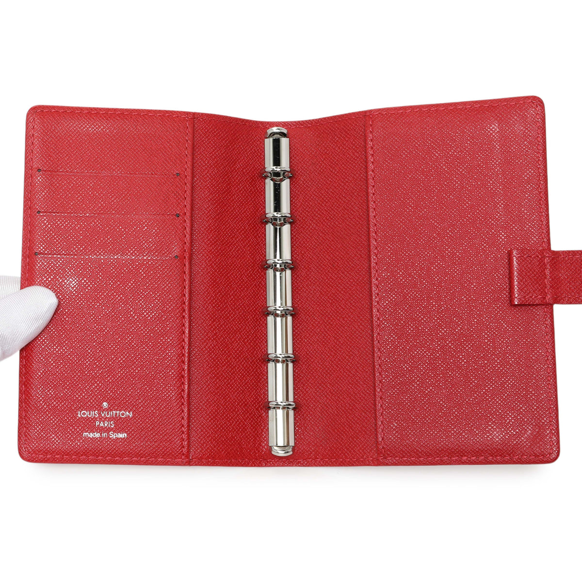 Louis Vuitton Red Epi Small Ring Agenda Cover Accessories Louis Vuitton