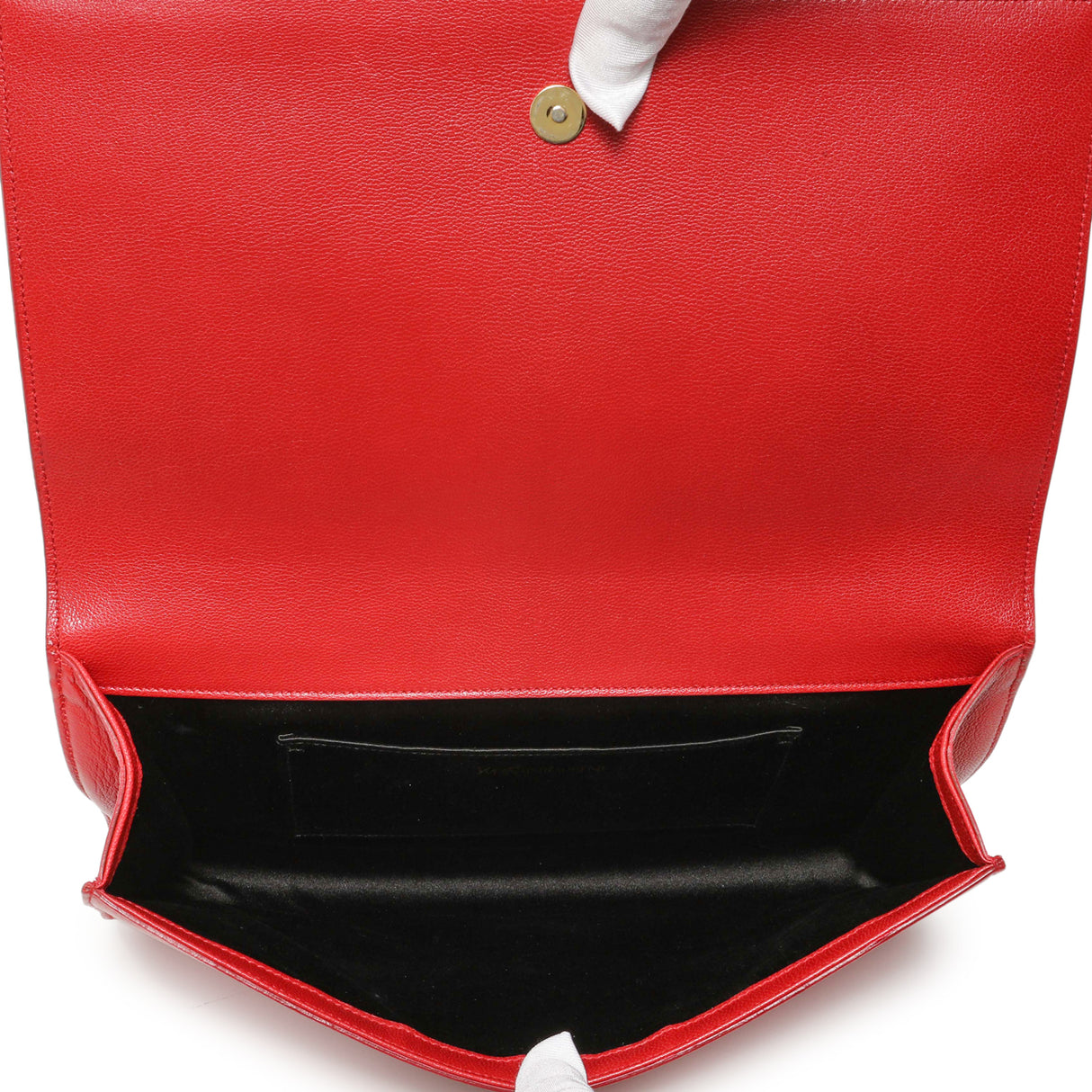 Saint Laurent Red Calfskin Monogram Belle de Jour Clutch Handbags Saint Laurent