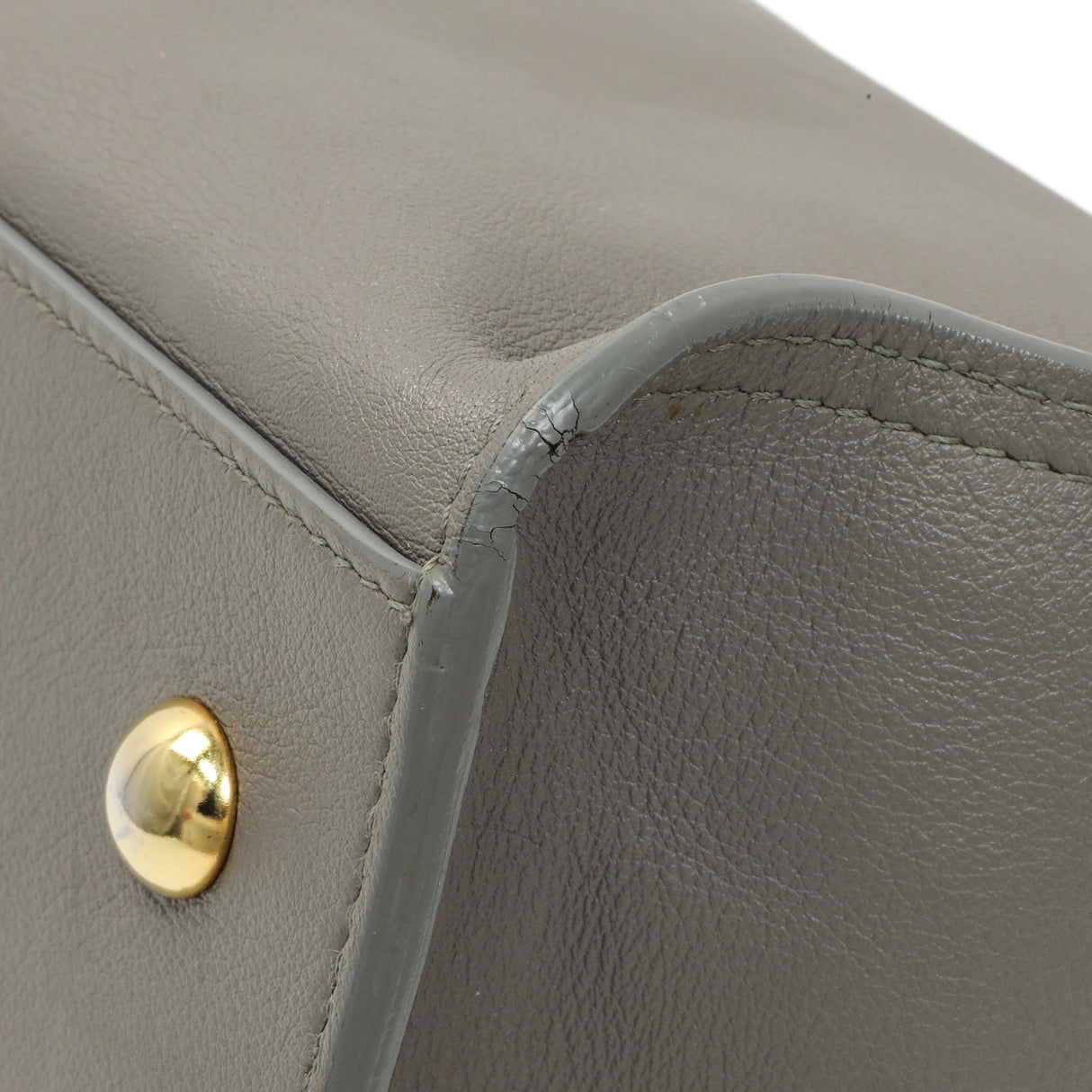 Saint Laurent Grey Calfskin Small Classic Y Cabas Handbags Saint Laurent