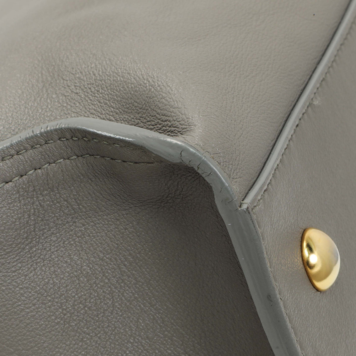 Saint Laurent Grey Calfskin Small Classic Y Cabas Handbags Saint Laurent