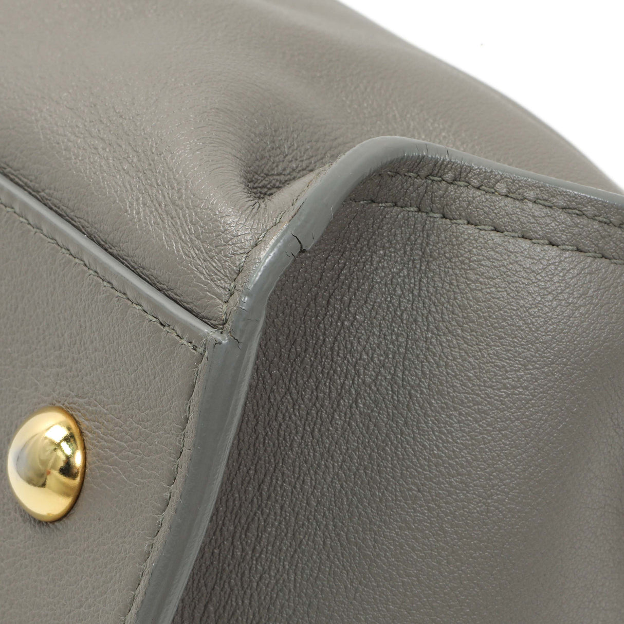 Saint Laurent Grey Calfskin Small Classic Y Cabas Handbags Saint Laurent