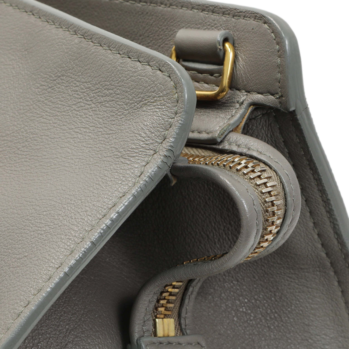 Saint Laurent Grey Calfskin Small Classic Y Cabas Handbags Saint Laurent