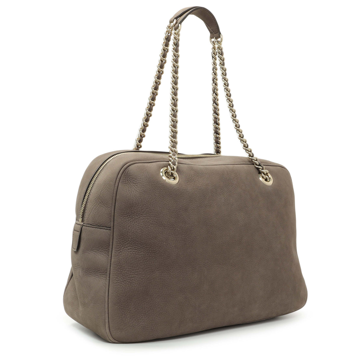 Gucci Grey Vitello Range Medium Soho Bowler Handbags Gucci