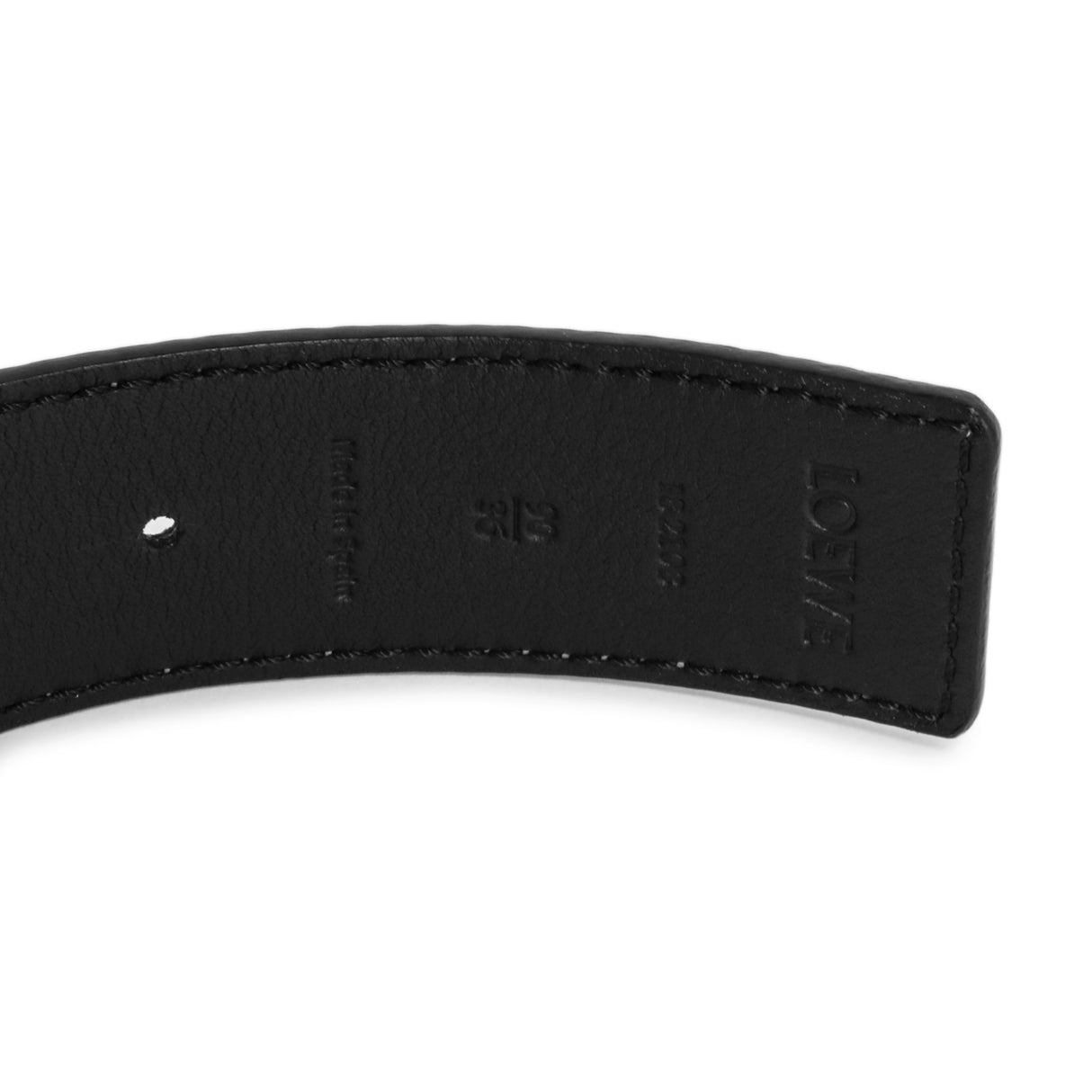 Loewe Tan Black Calfskin Anagram Reversible Belt Loewe