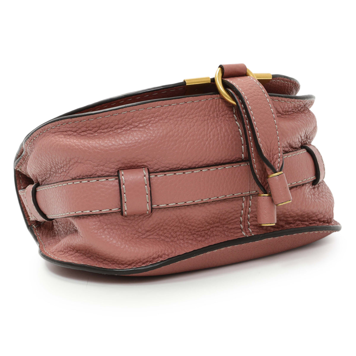 Chloe Pink Calfskin Mini Marcie Round Crossbody Handbags Chloe