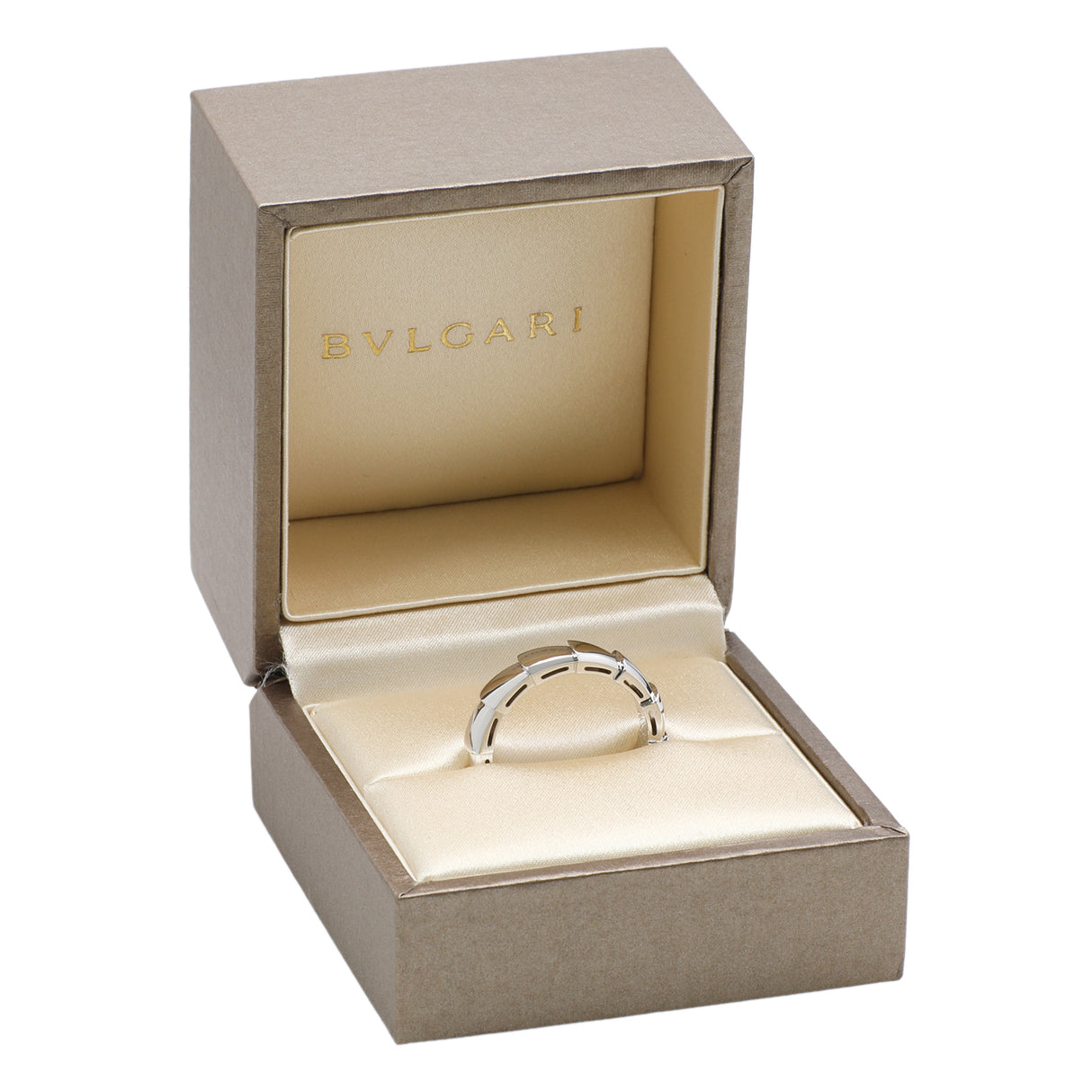 Bulgari 18K White Gold Serpenti Viper Ring Designer Jewellery Bulgari