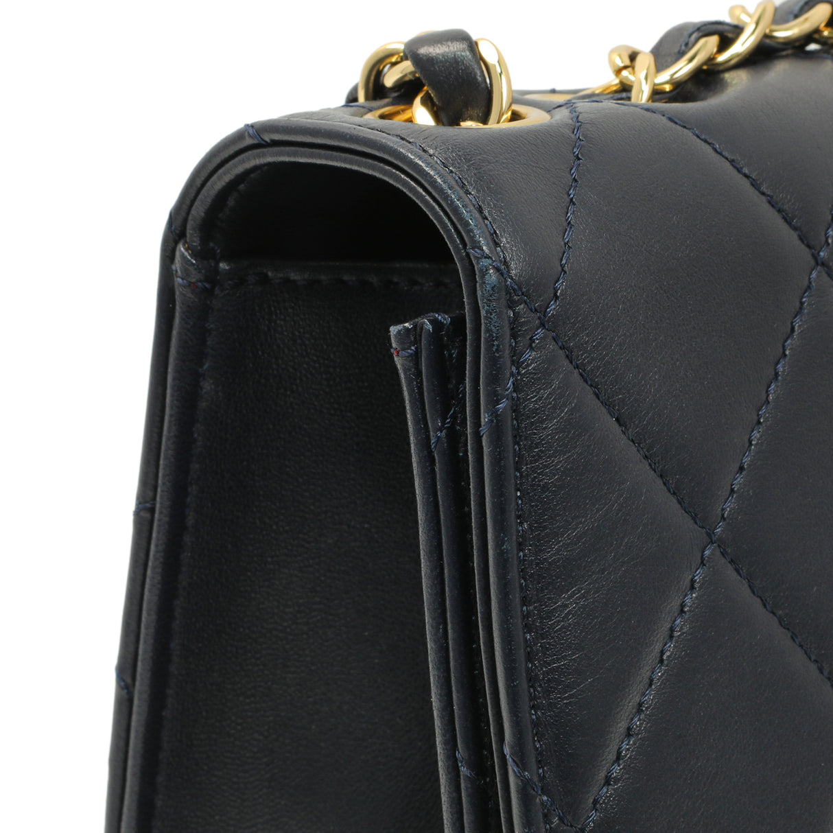 Chanel Navy Quilted Lambskin Large Golden Class Flap Handbags Chanel