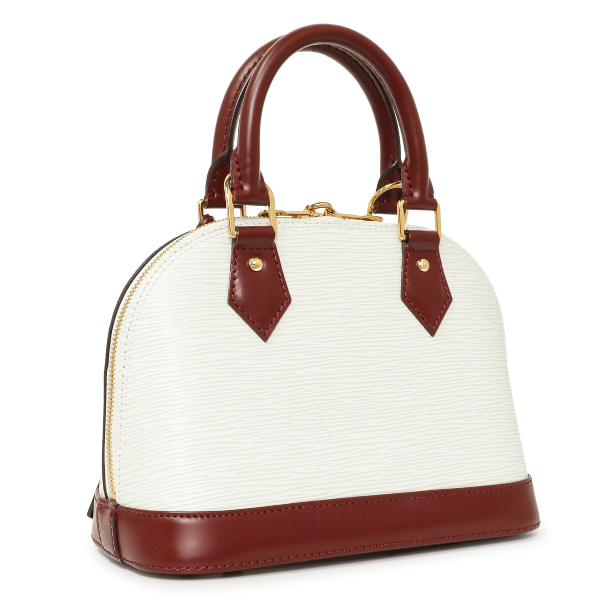 Louis Vuitton White/Burgundy Epi Alma BB Handbags Louis Vuitton