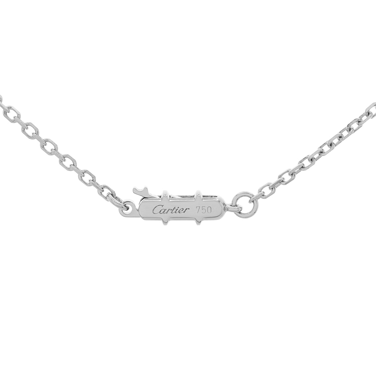 Cartier 18K White Gold Diamond Large Hearts and Symbols Pendant Necklace Designer Jewellery Cartier