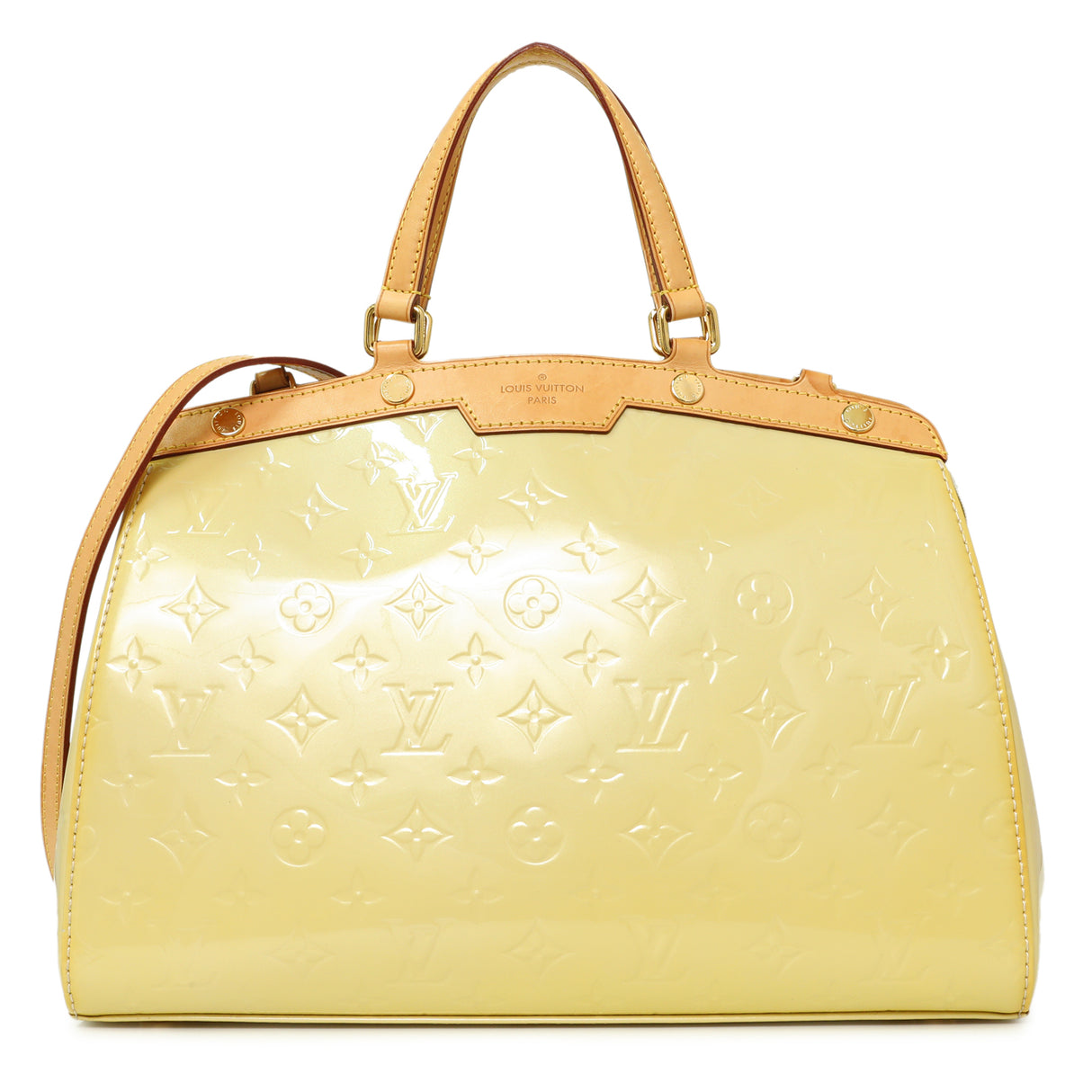 Louis Vuitton Blanc Corail Vernis Brea MM Handbags Louis Vuitton