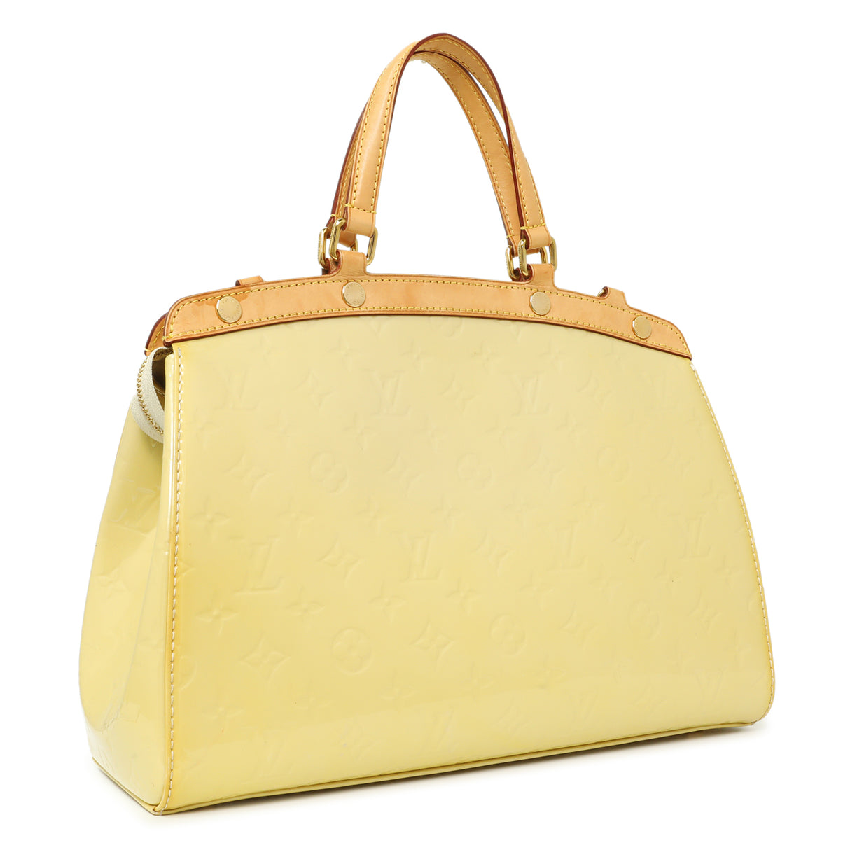 Louis Vuitton Blanc Corail Vernis Brea MM Handbags Louis Vuitton