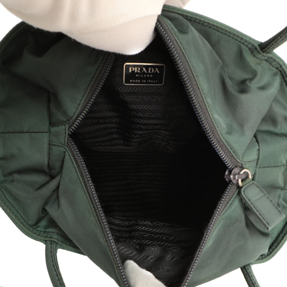 Prada Green Tessuto Nylon City Tote Handbags Prada