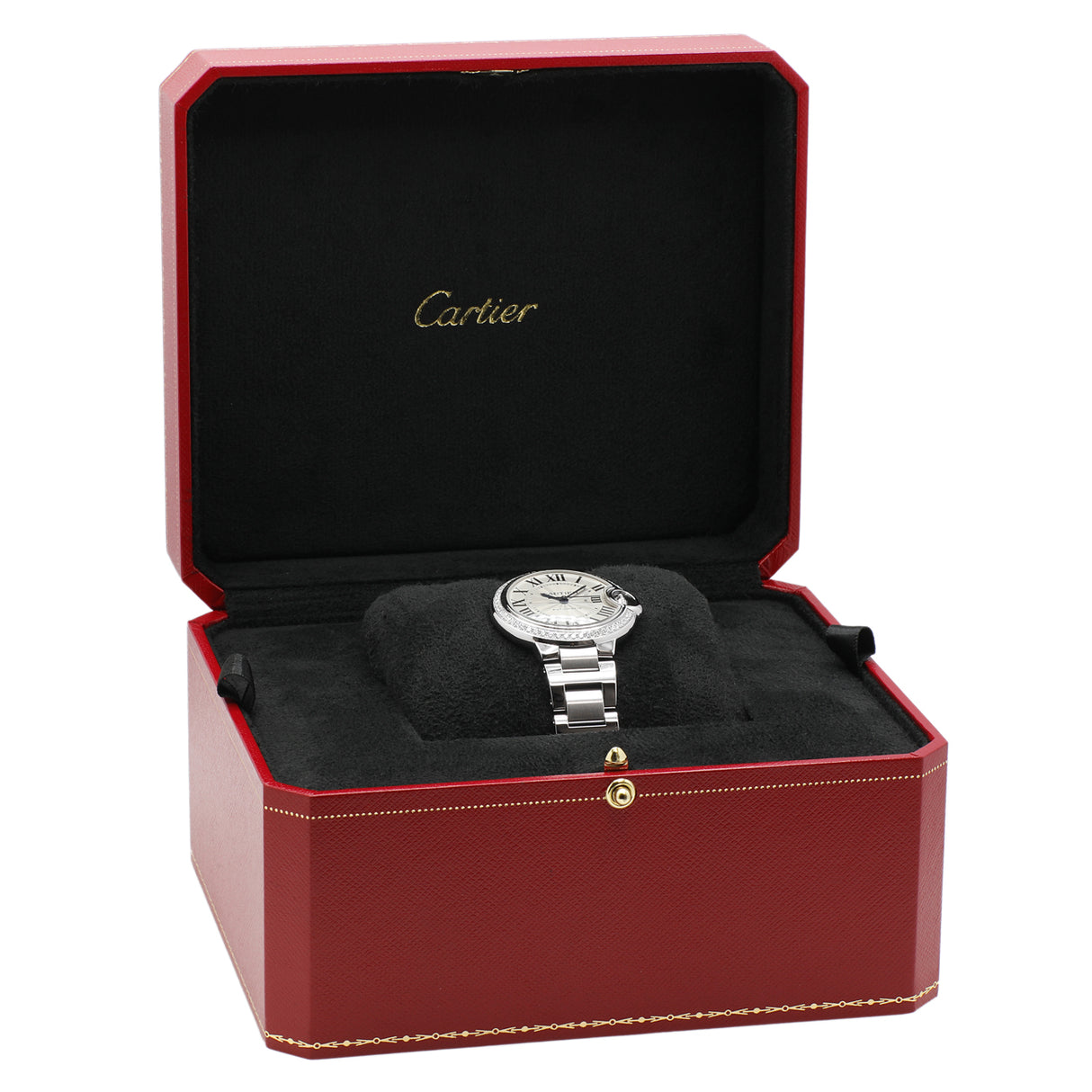 Cartier Stainless Steel Diamond Ballon Bleu 33mm Automatic W4BB0023 Watches Cartier