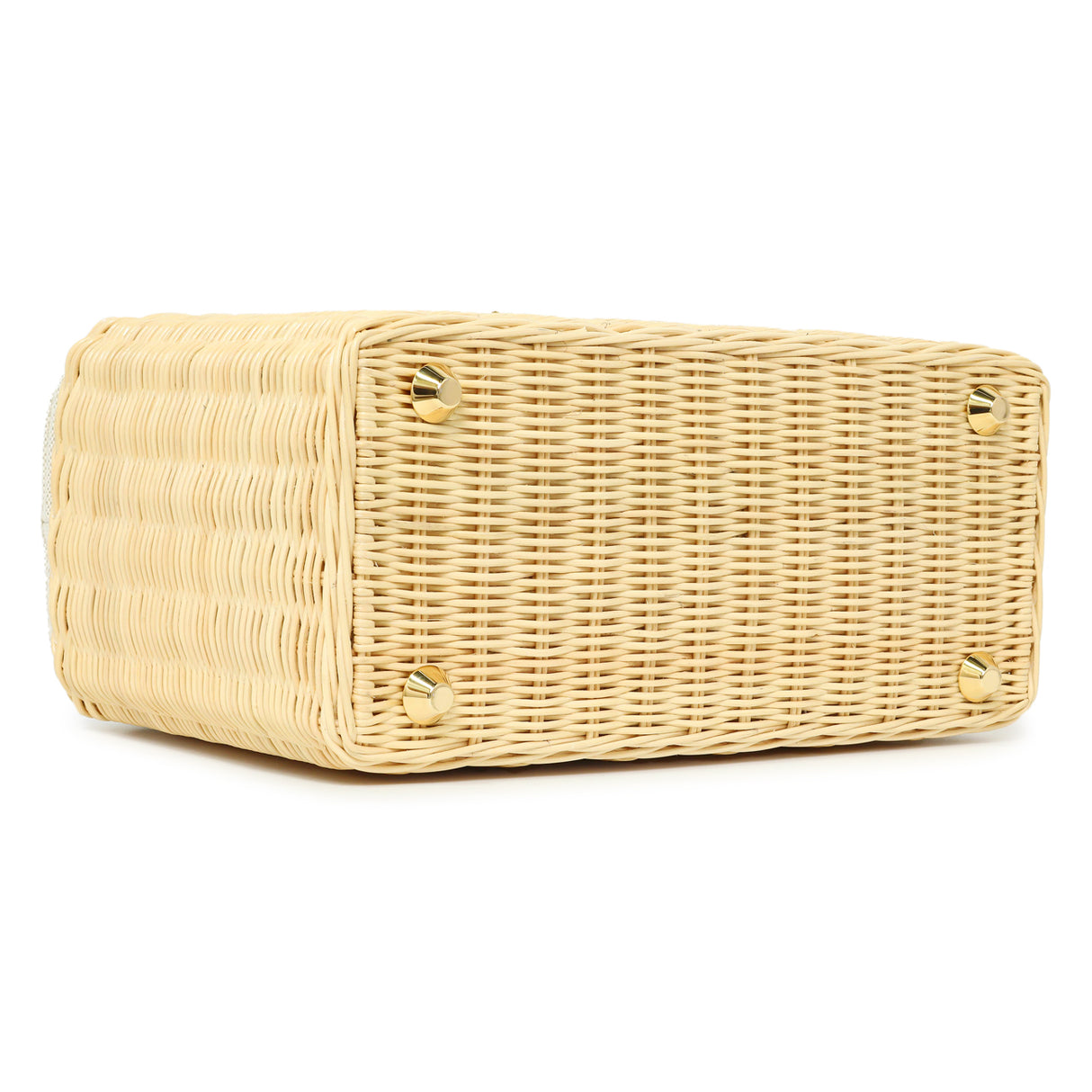 Prada Beige Wicker Linen Medium Tote Handbags Prada