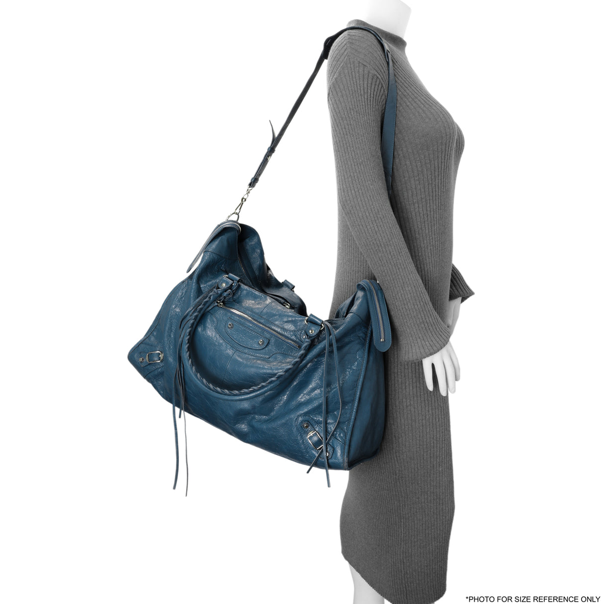 Balenciaga Bleu Profond Lambskin Classic Hardware XL City Handbags Balenciaga