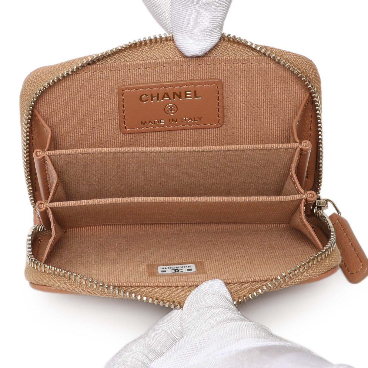 Chanel Brown Quilted Lambskin 19 Zip Around Coin Purse Accessories Chanel