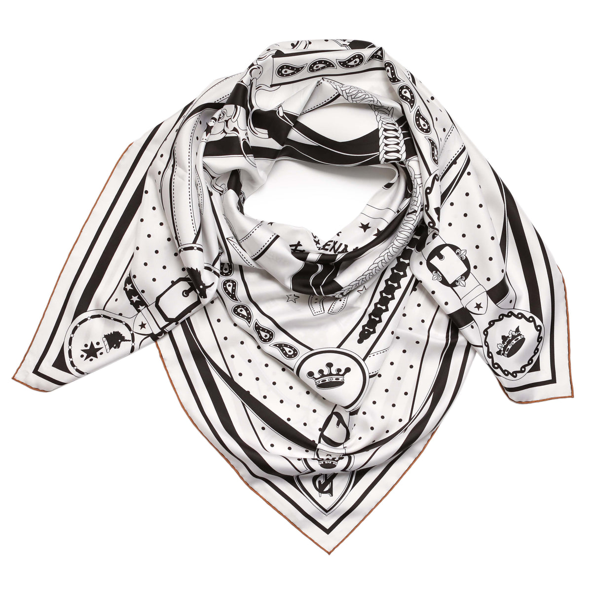 Hermes Silk La Promenade du Matin Double Face Scarf 140 Accessories Hermes
