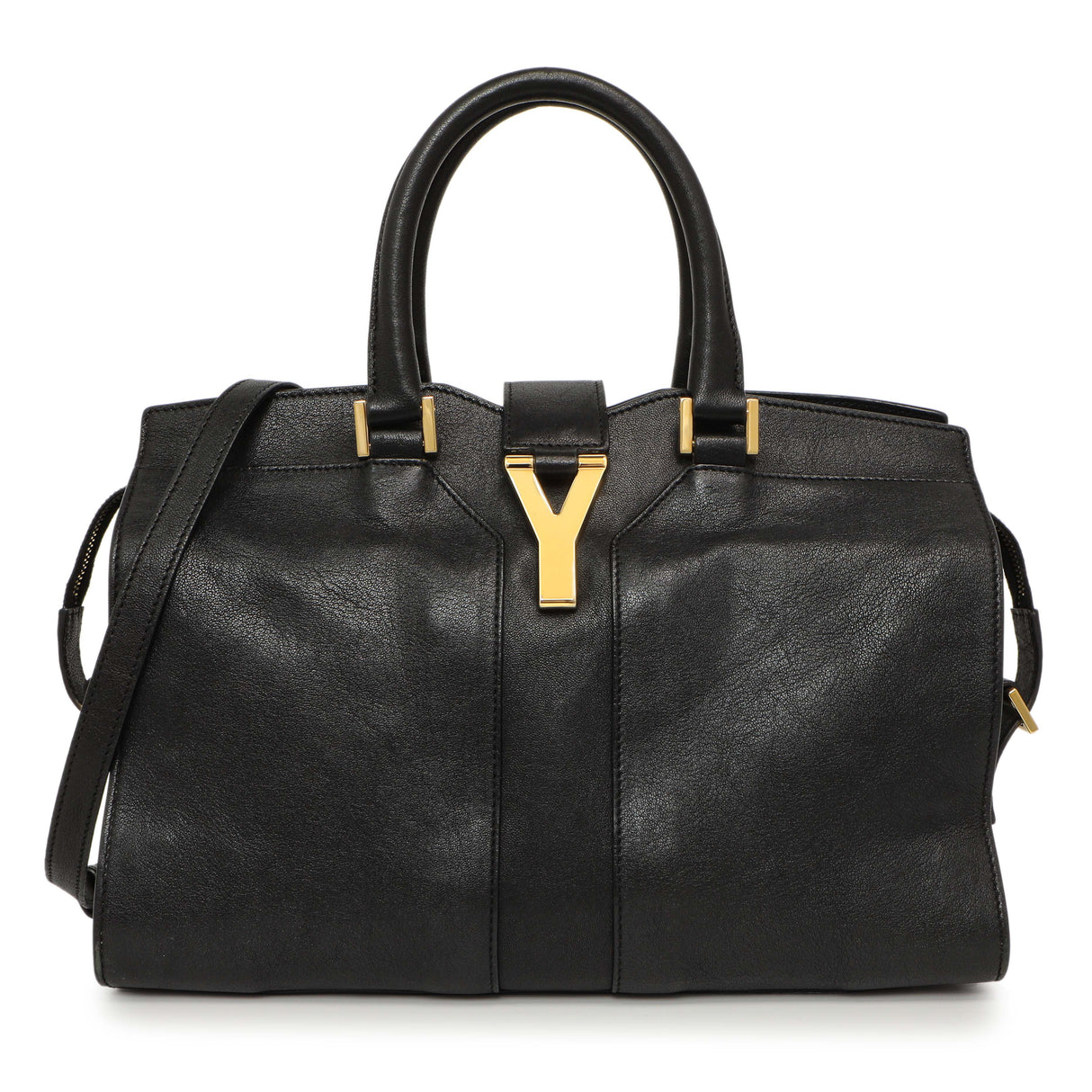 Saint Laurent Black Sheepskin Small Cabas Chyc Handbags Saint Laurent