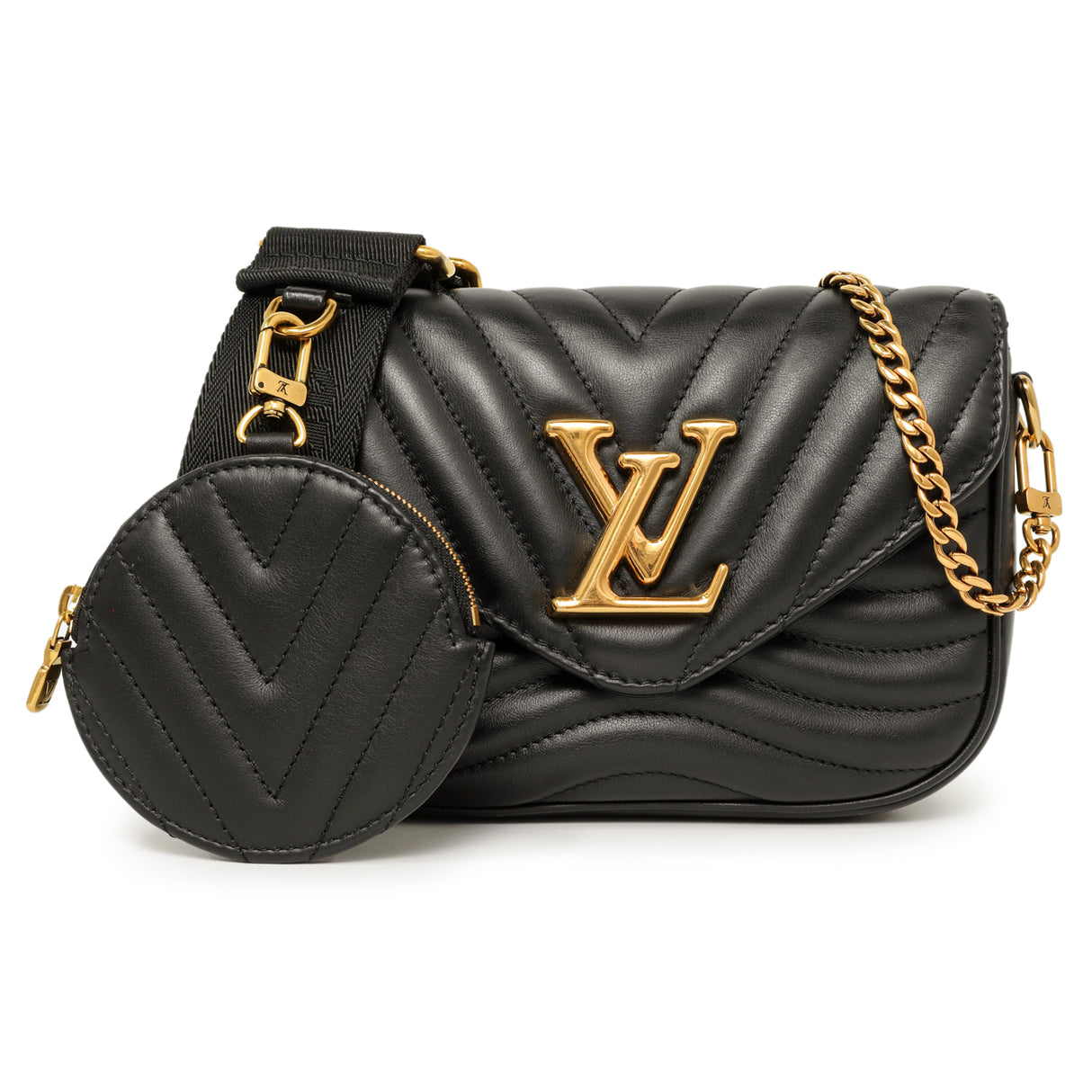 Louis Vuitton Black Calfskin New Wave Multi Pochette Handbags Louis Vuitton