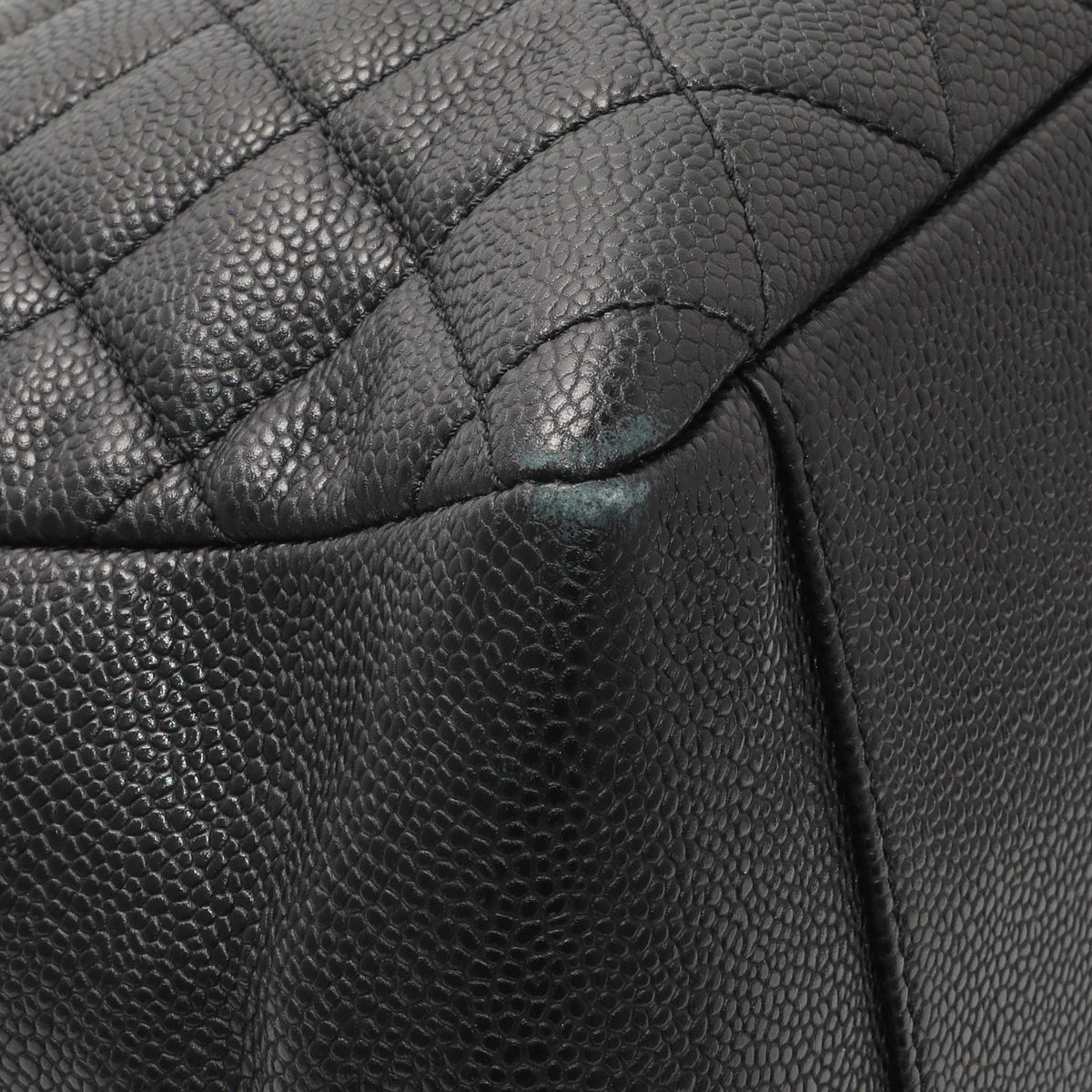 Chanel Black Quilted Caviar Grand Shopping Tote GST Handbags Chanel