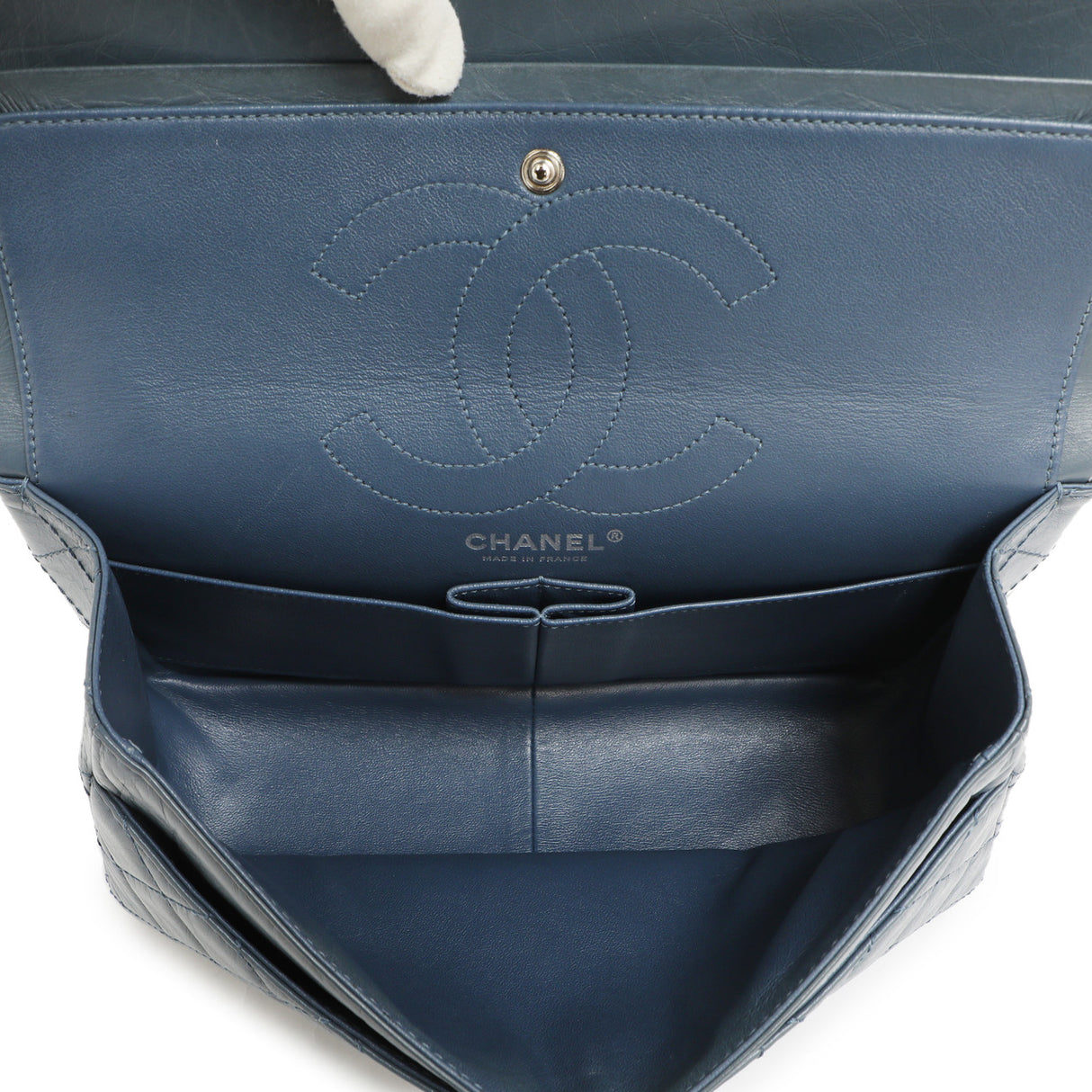 Chanel Blue Quilted Aged Calfskin 2.55 Reissue Double Flap 226 Handbags Chanel