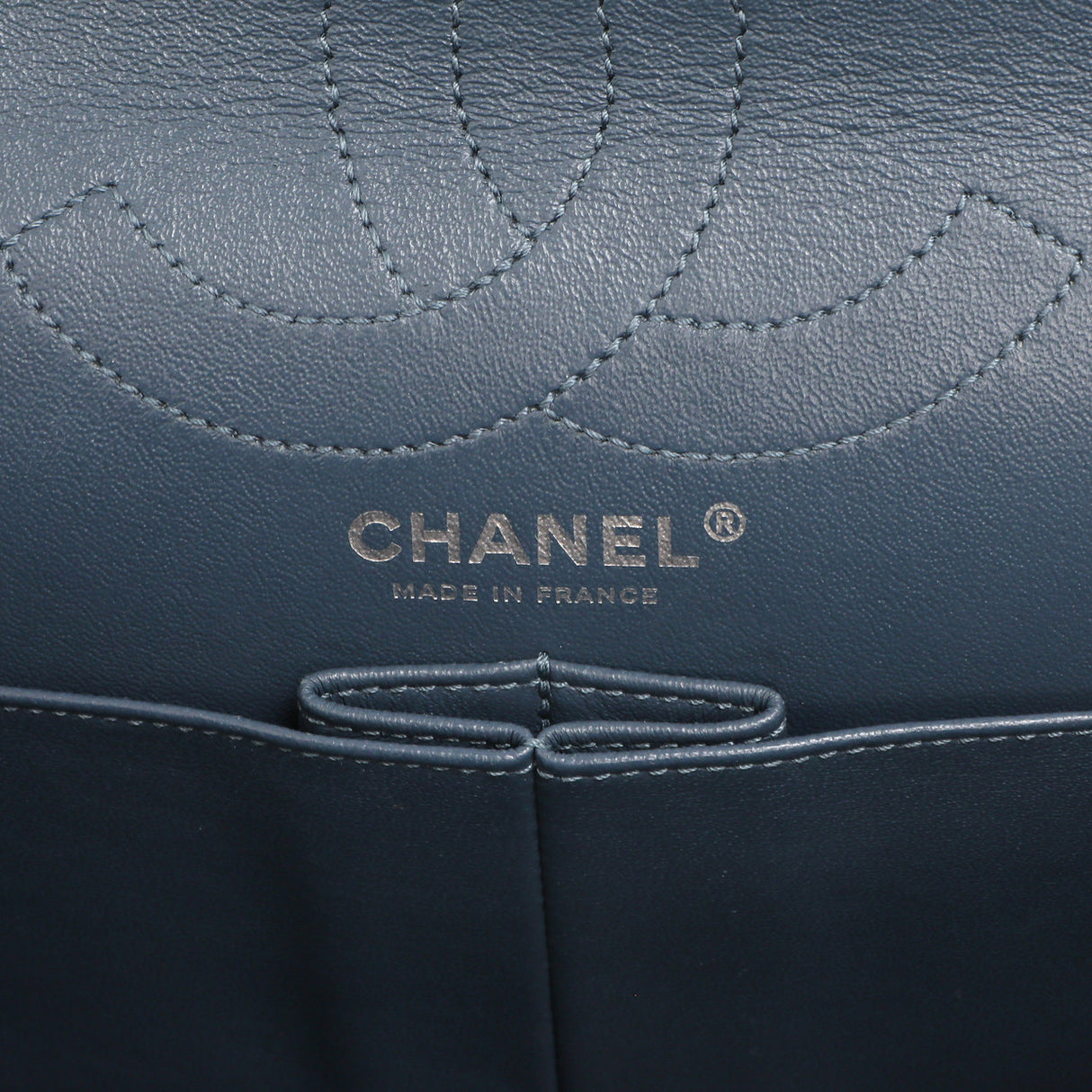 Chanel Blue Quilted Aged Calfskin 2.55 Reissue Double Flap 226 Handbags Chanel